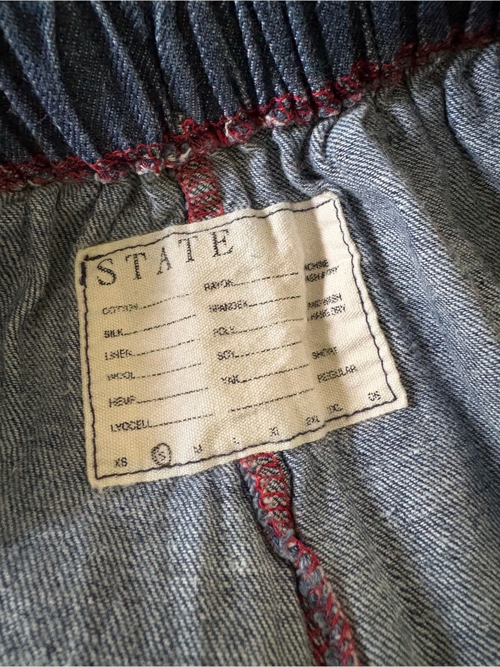 State The Label dark chambray denim pants - Picture 4 of 5